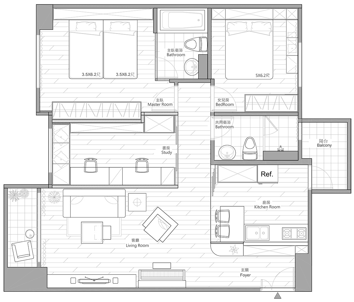 看了他家102㎡，我承认输了！三房一厅两卫，回家就像度假