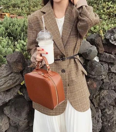 韩系欧尼风衣外套,韩国欧尼黑色大衣搭配