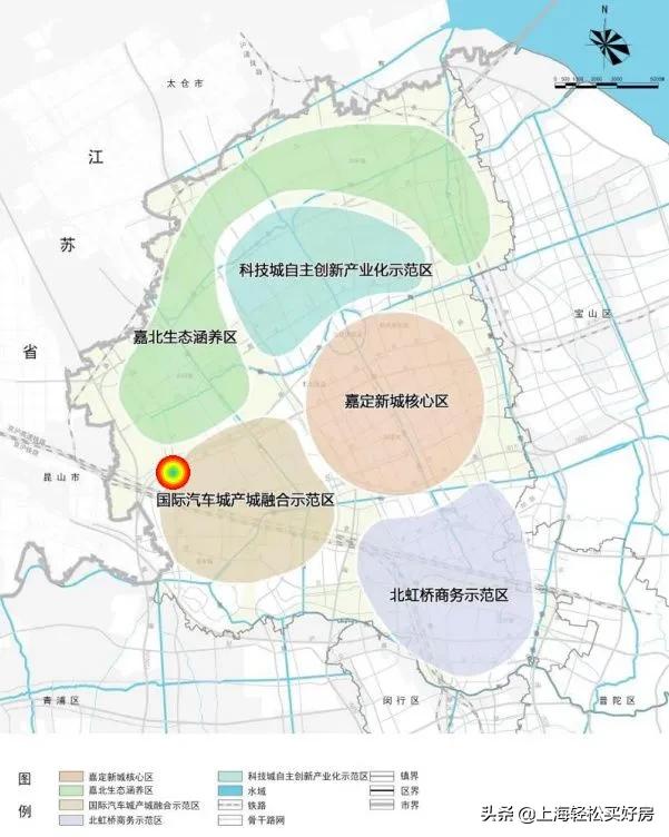 五大新城的比较,青浦新城与嘉定新城的比较