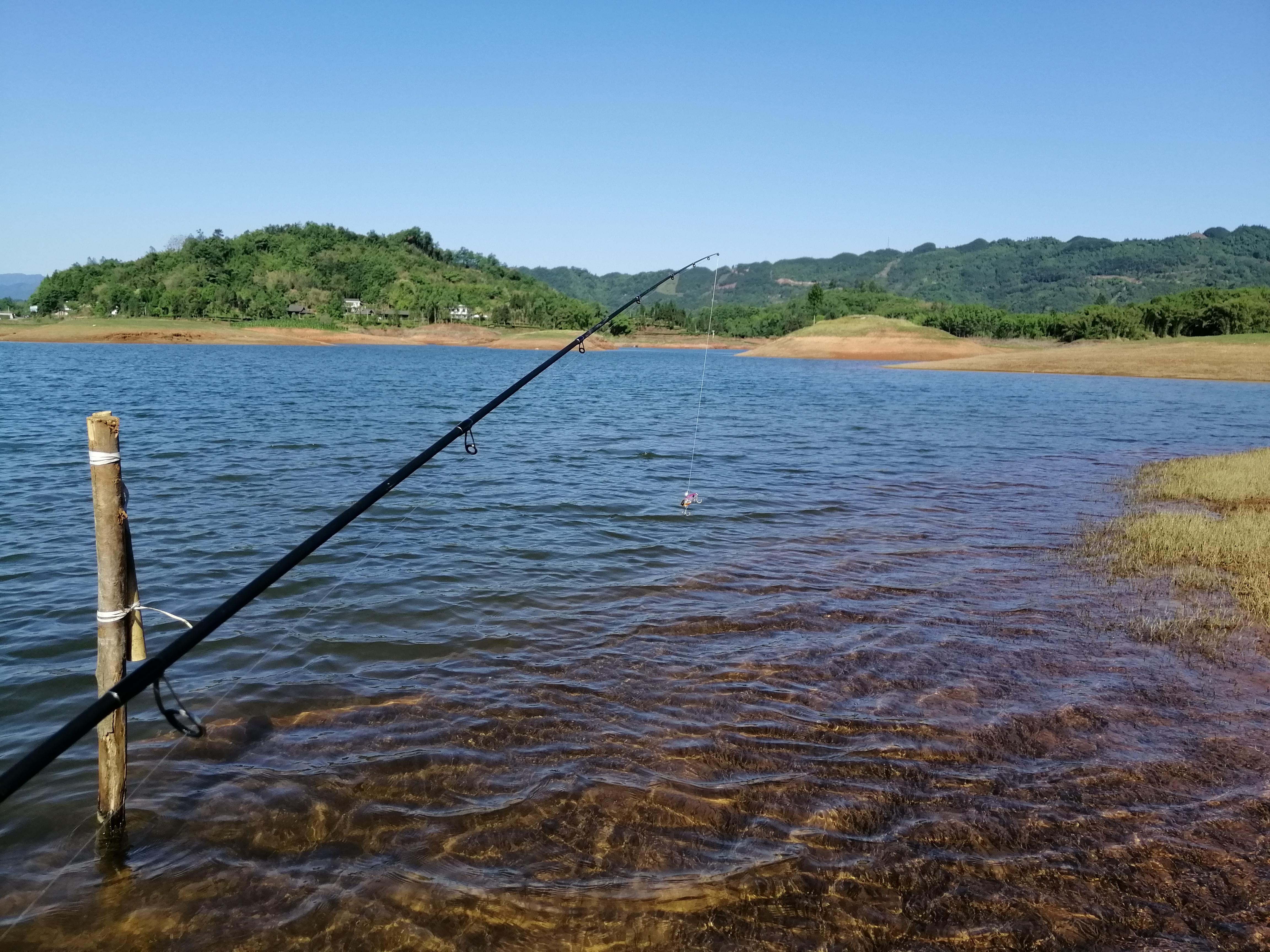 探钓深山水库,总岗山水库钓位