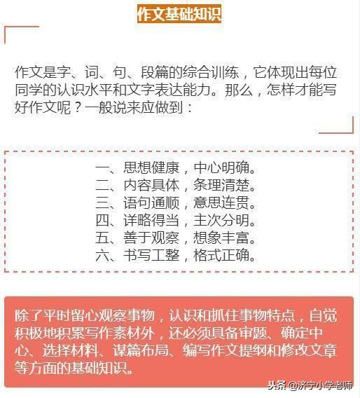 语文作文写作技巧小学,小学作文写作技巧口诀大全集