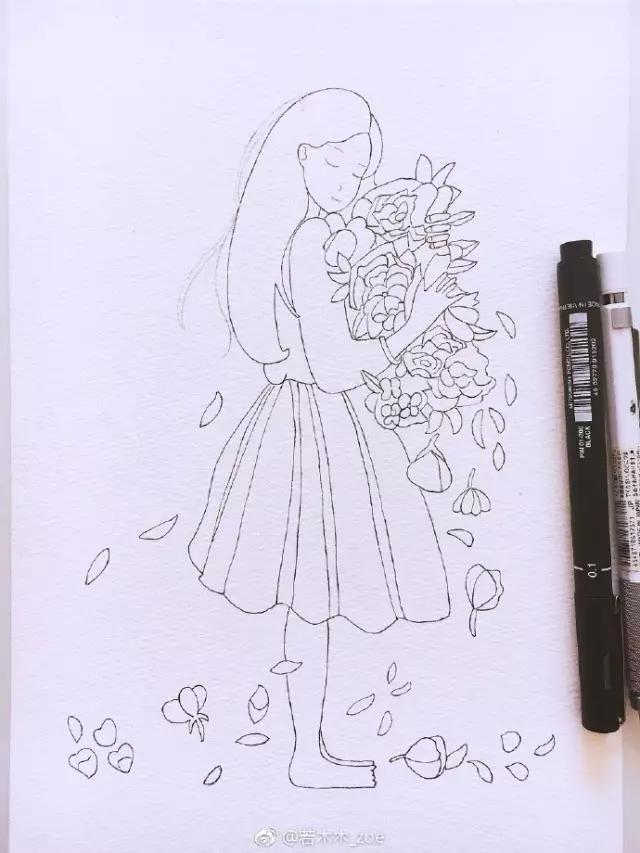 手绘头发涂色教程马克笔,touch马克笔80色手绘教程