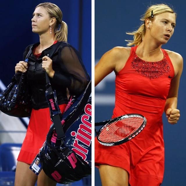 莎娃网球裙,莎娃退役后首现身表演赛