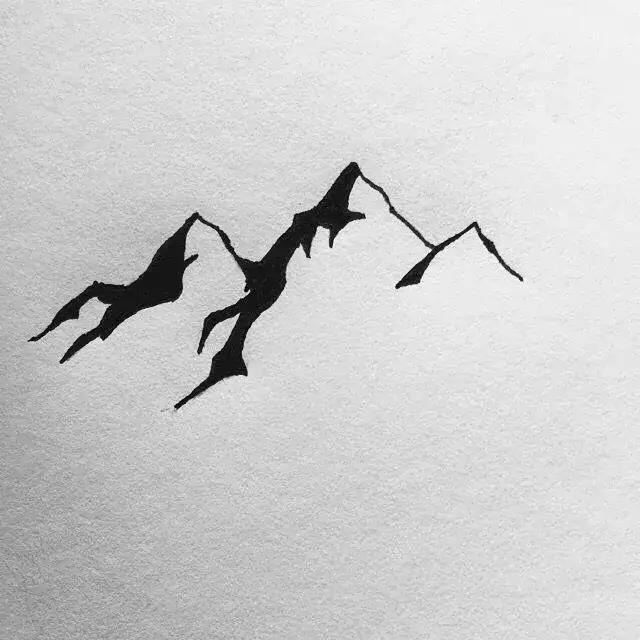 一步一步教你画好看的山,怎样才能把最简单的山画出来