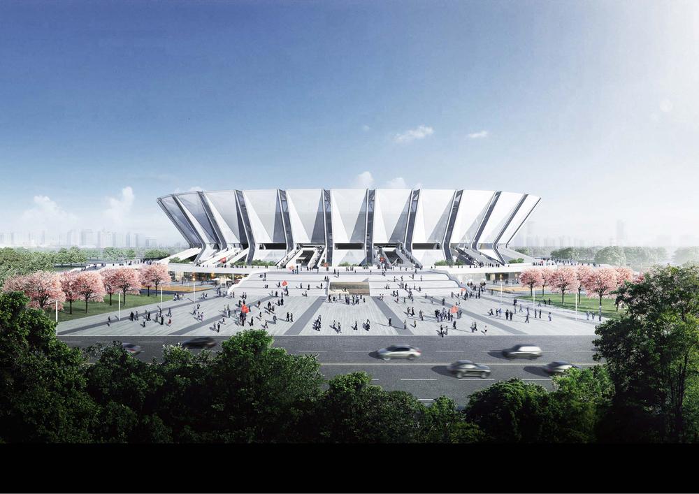 苏州亚洲杯足球场效果图,中国第一个三面环海亚洲杯足球场