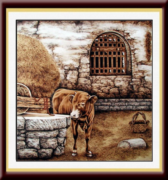 中国烙画艺术作品,民间烙画高手作品