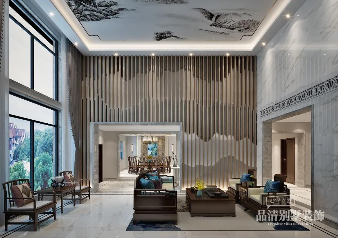 轻奢新中式风格装修效果图,新中式轻奢风格柜子效果图