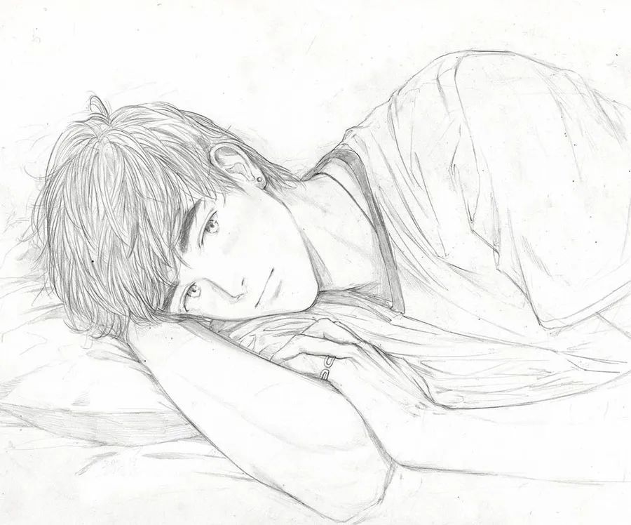 绘画手绘动漫铅笔画,绘画灵感儿童