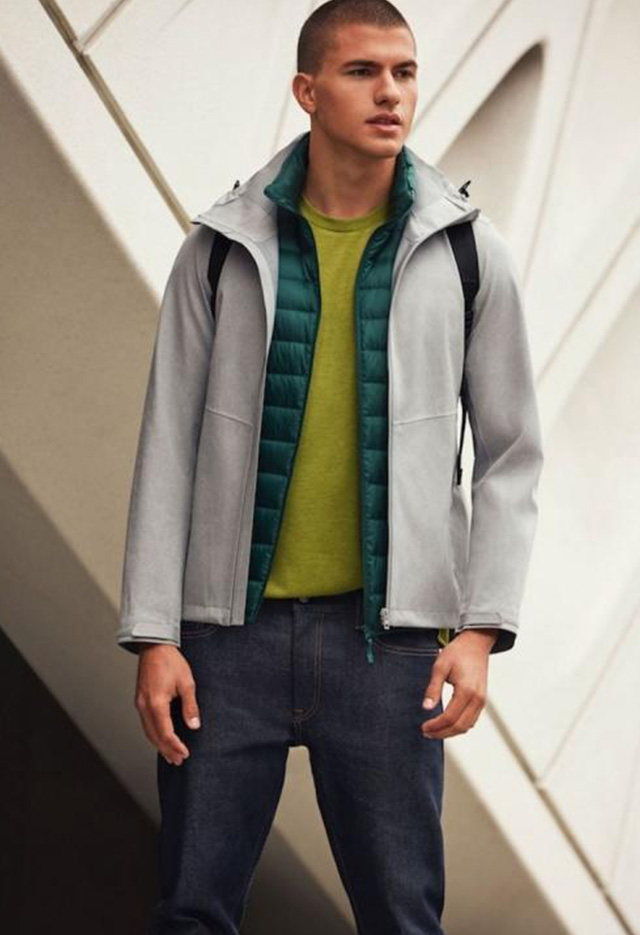 潮男羽绒背心,时尚羽绒背心马甲外套穿搭男士