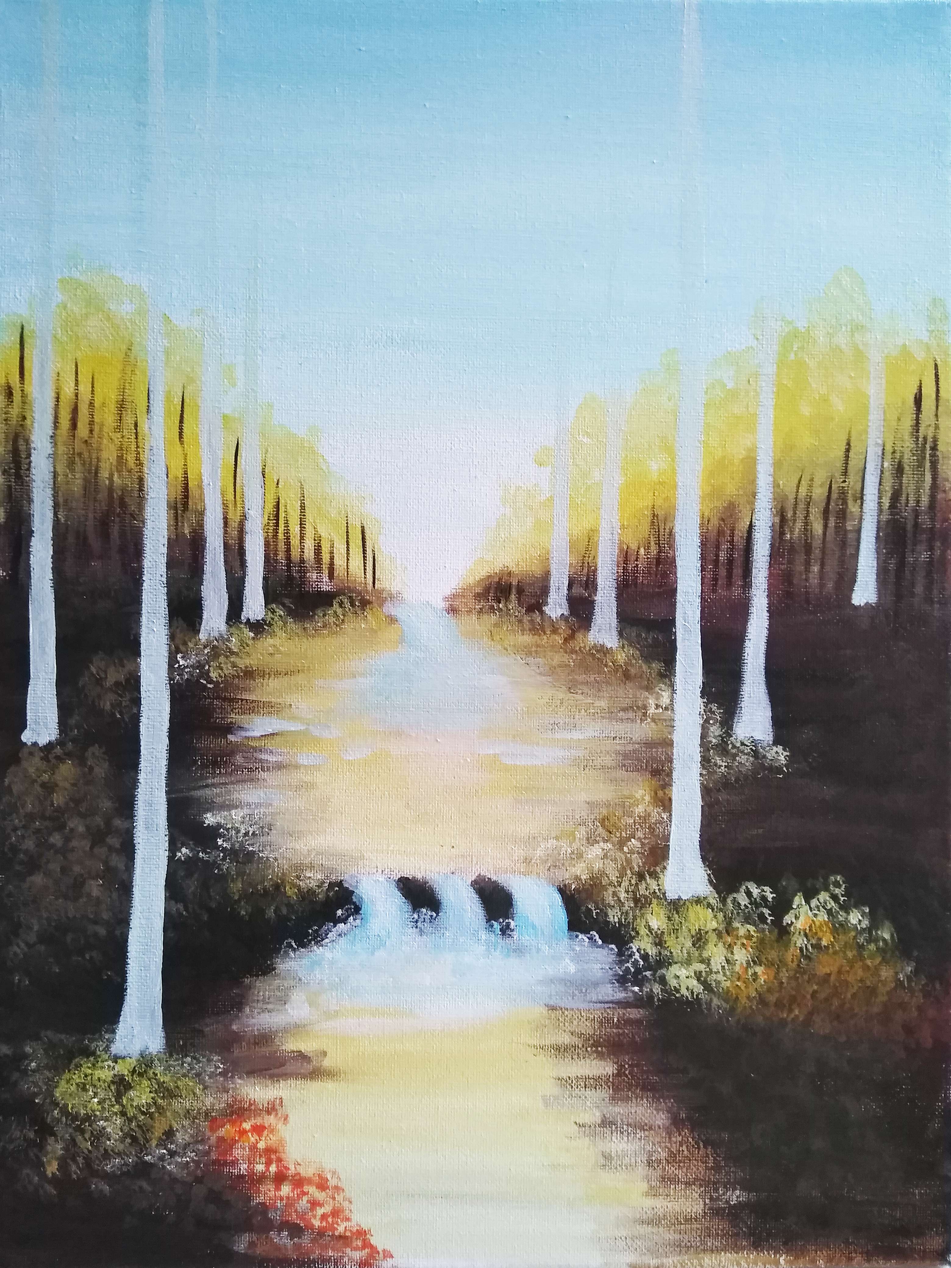 简单丙烯画高级感,丙烯水粉简单装饰画入门