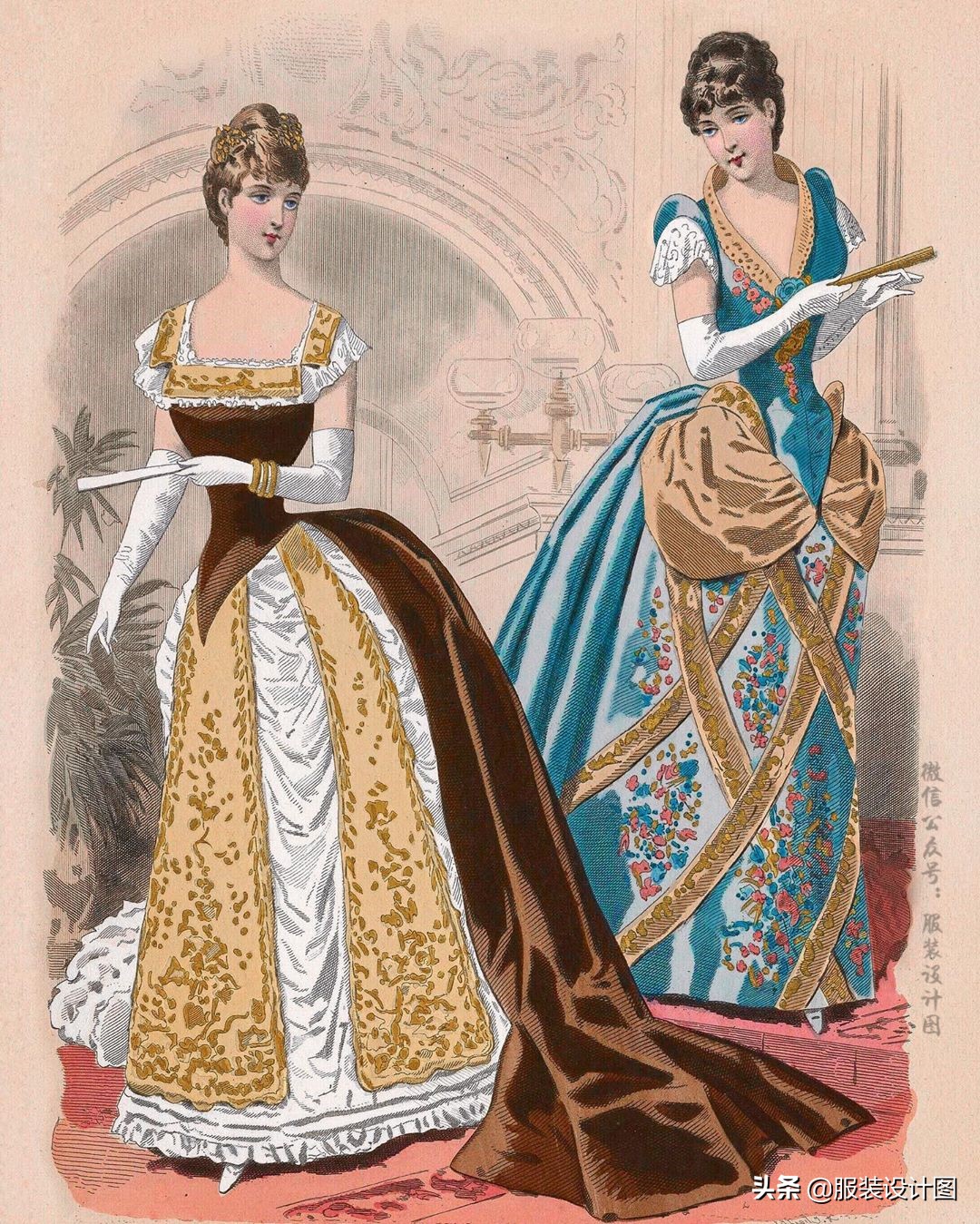 洛可可风格服装设计,服装设计巴洛克宫廷风图