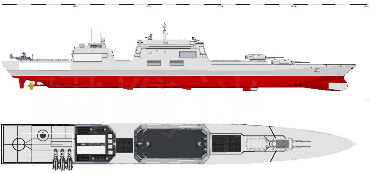 美国305毫米主炮战列舰,中国海军电磁炮战列舰