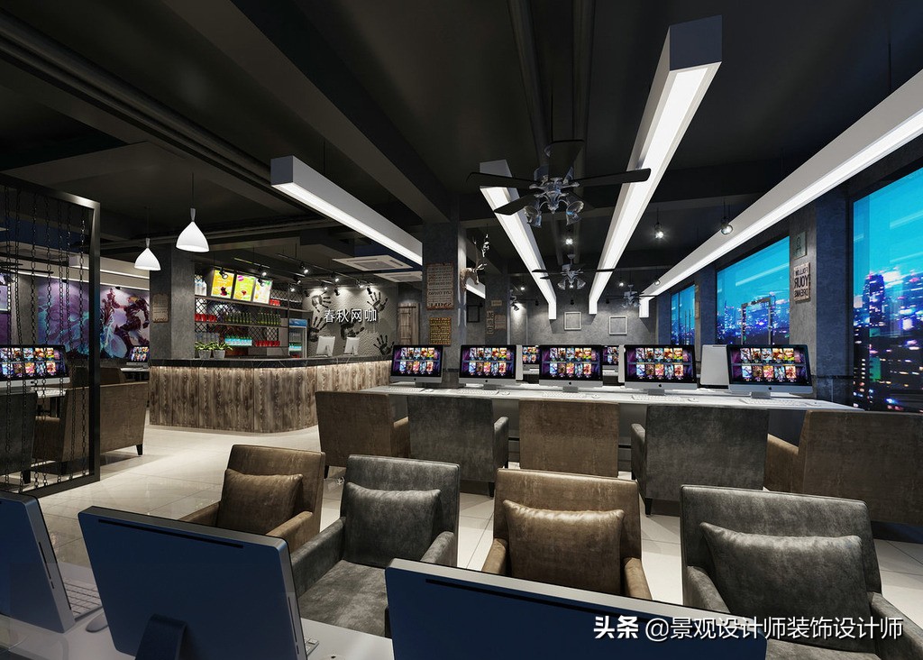 网咖设计效果图,网咖设计图哪找