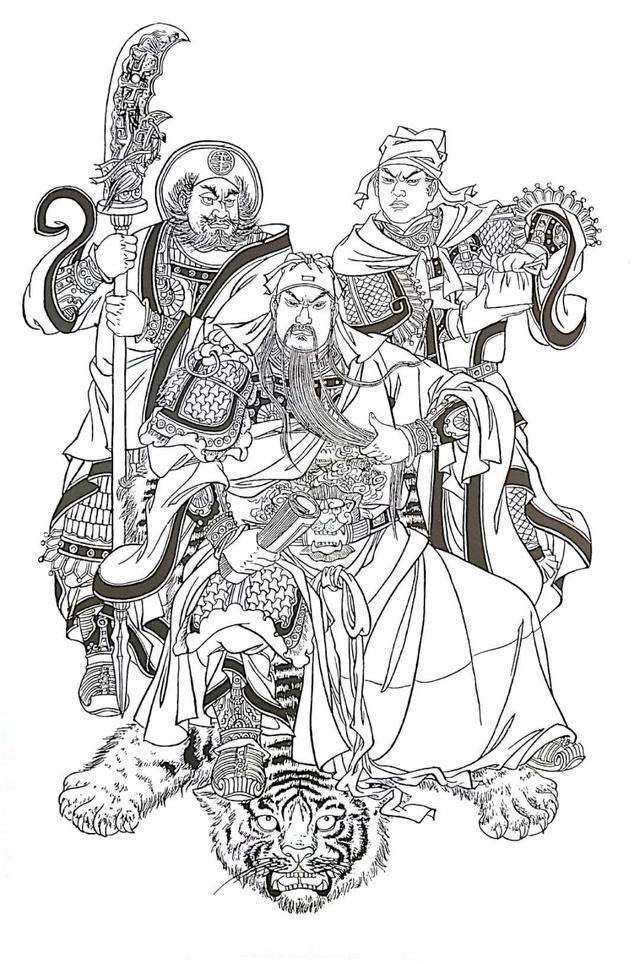 人物工笔白描线稿男青年,工笔白描人物图谱