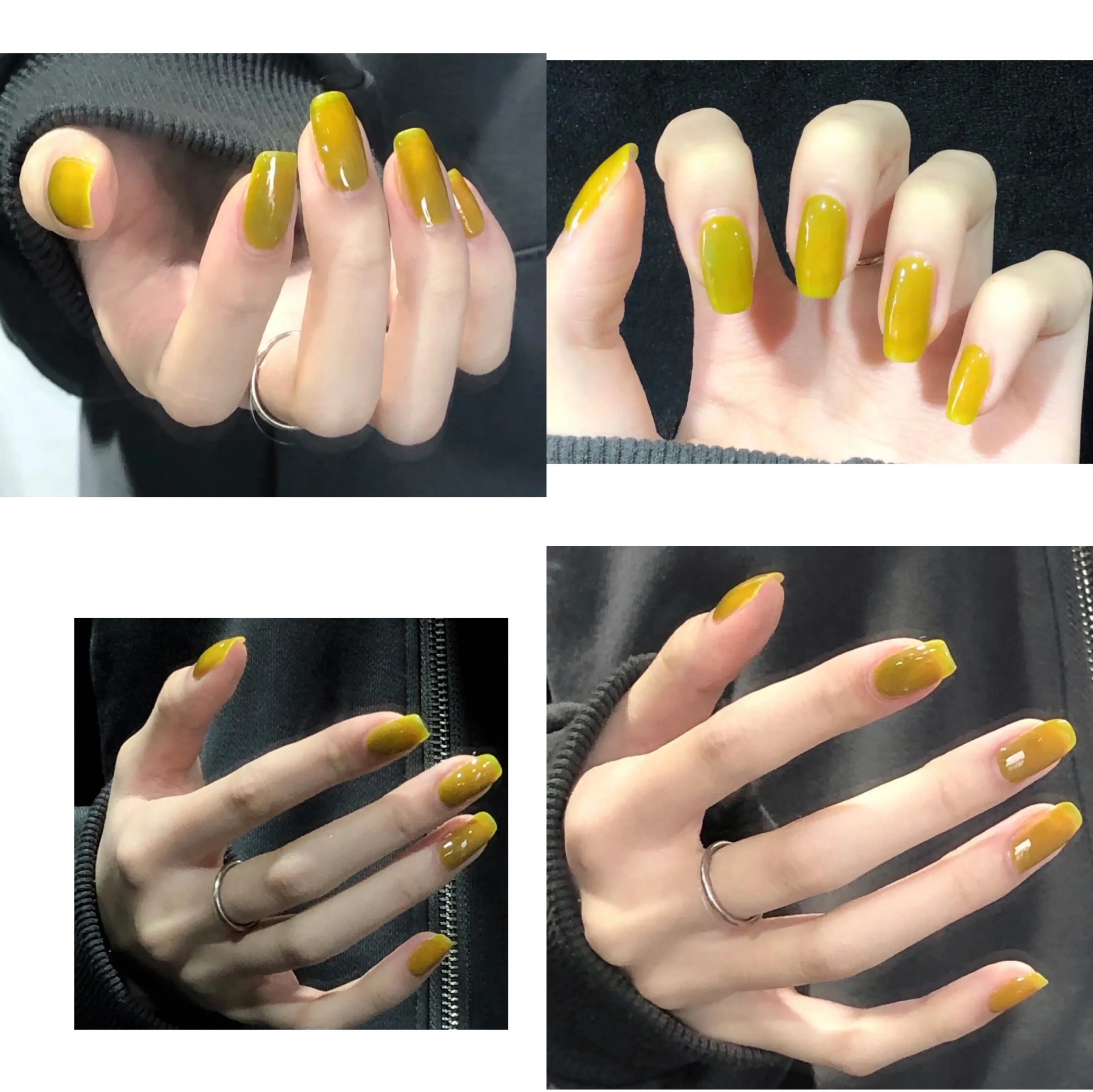 夏日纯色显白美甲颜色,2021最火美甲显白颜色短指甲纯色