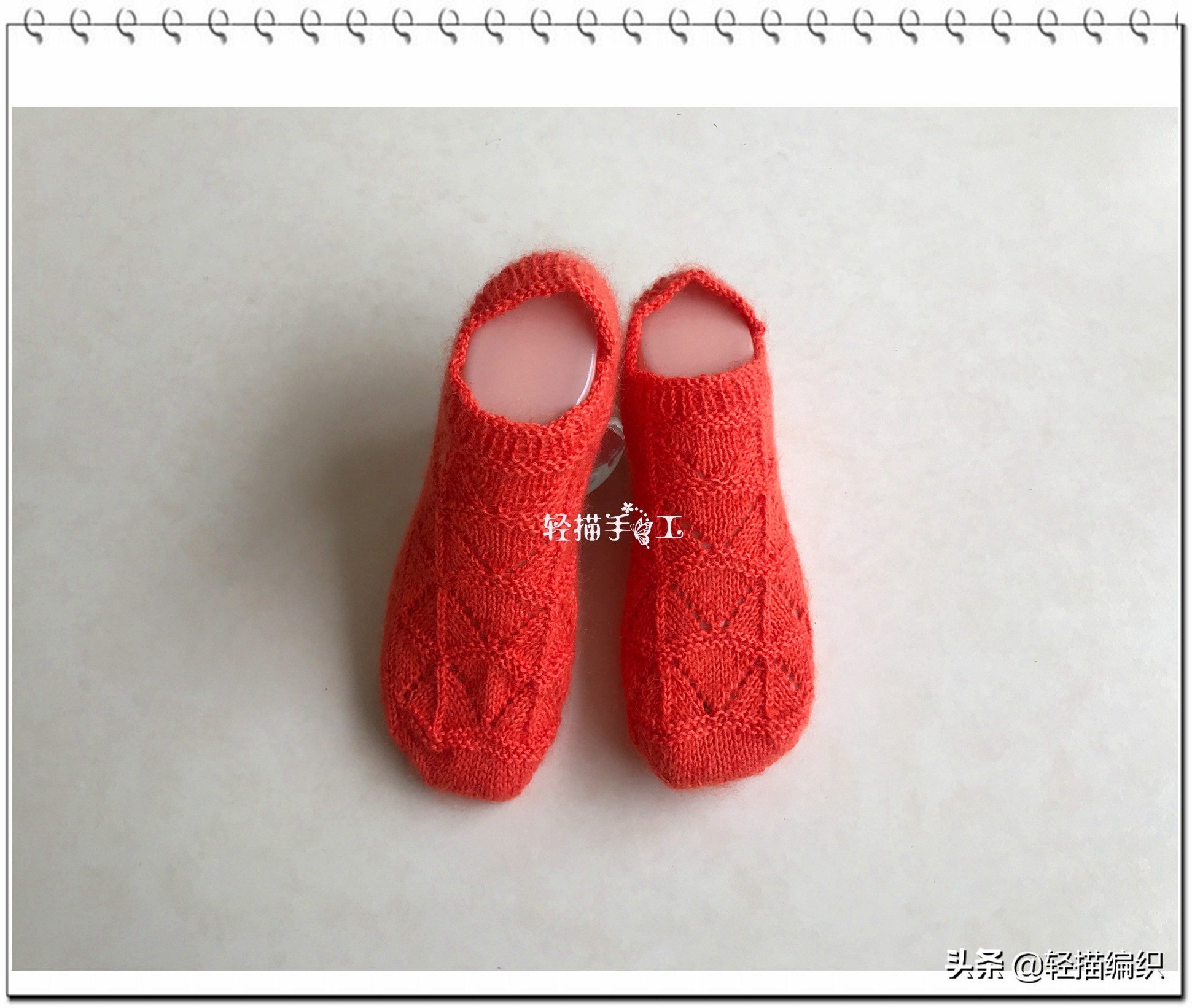 简易毛线袜的袜尖教程,无跟隐形袜编织教程