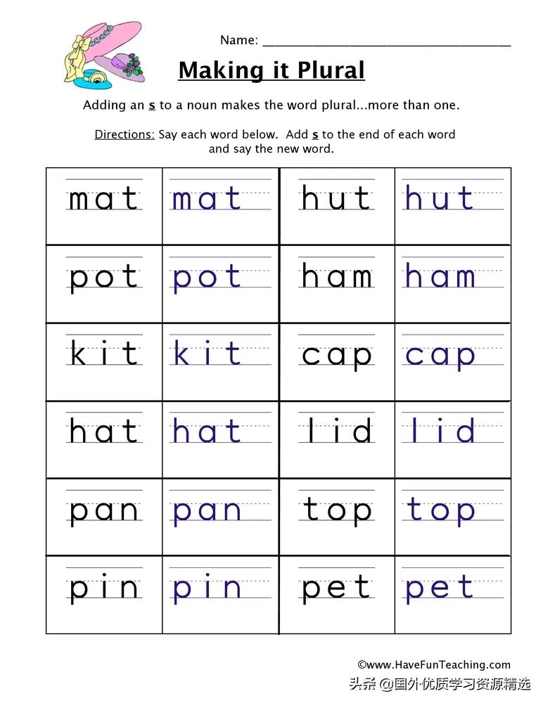名词复数变化规则发音,名词复数变化规则的思维导图