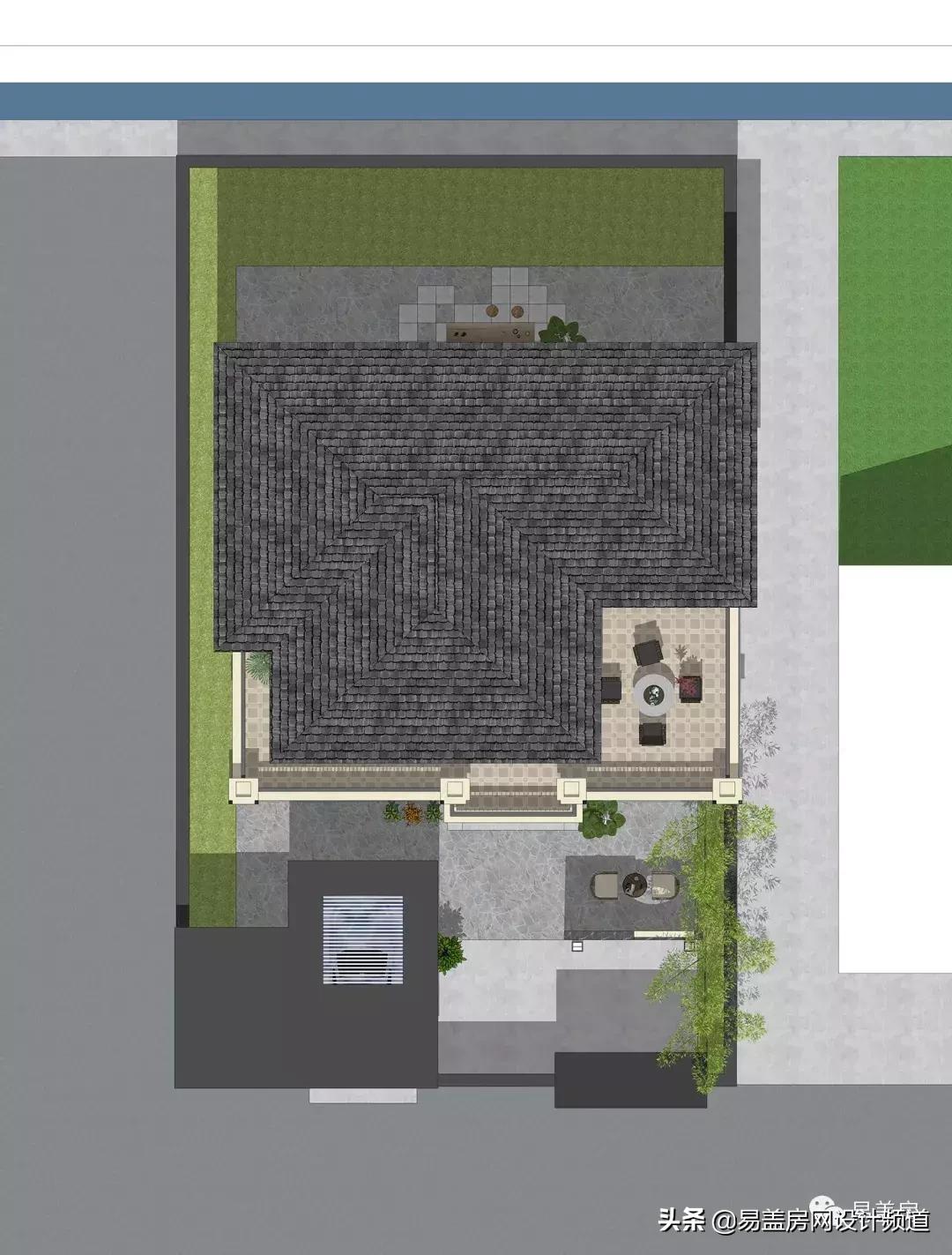 新中式别墅农村车库,武汉农村别墅设计及建造