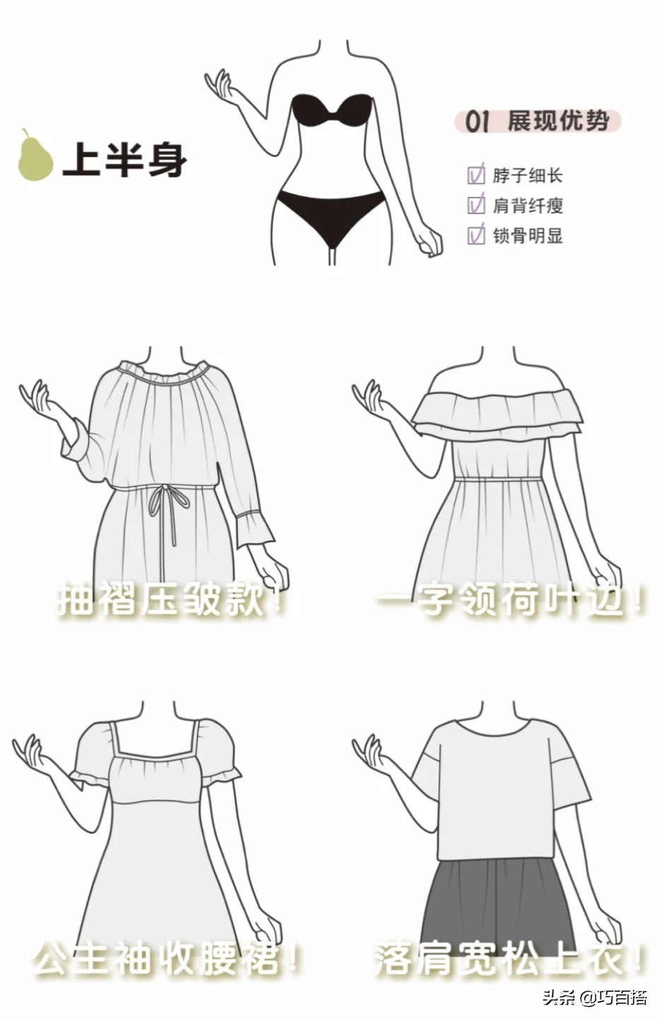 梨形身材穿搭3种正确搭配方法,梨形身材怎么搭配有什么技巧