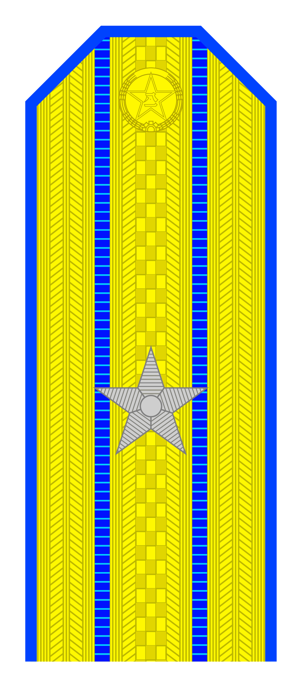 50年代解放军军衔肩章图解,55式上将军衔肩章