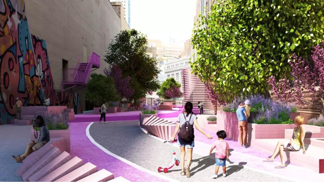 道路设计效果图,个性路面设计