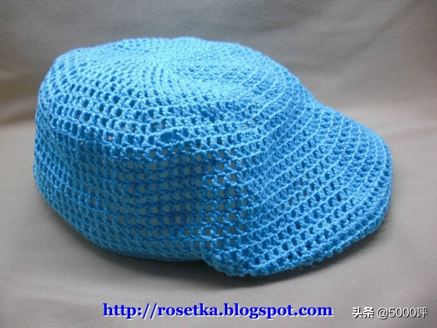 棒球夏凉帽的钩织方法,多种扇形花夏凉帽钩编视频教程