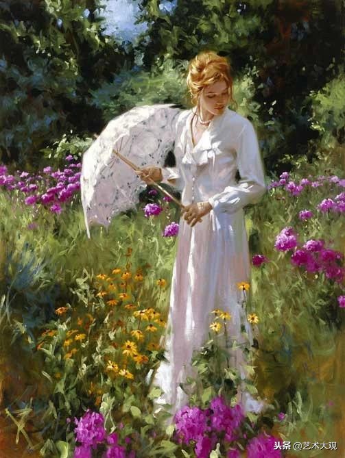 美国当代女性绘画,美国漂亮女人画