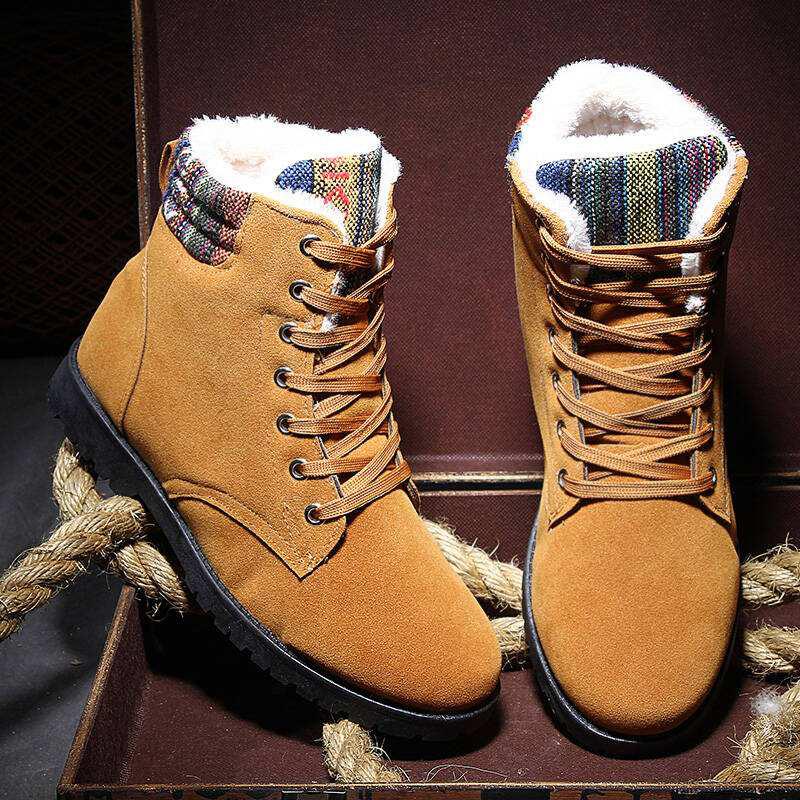 保暖冬天马丁靴英伦风雪地靴,保暖时尚马丁靴厚底
