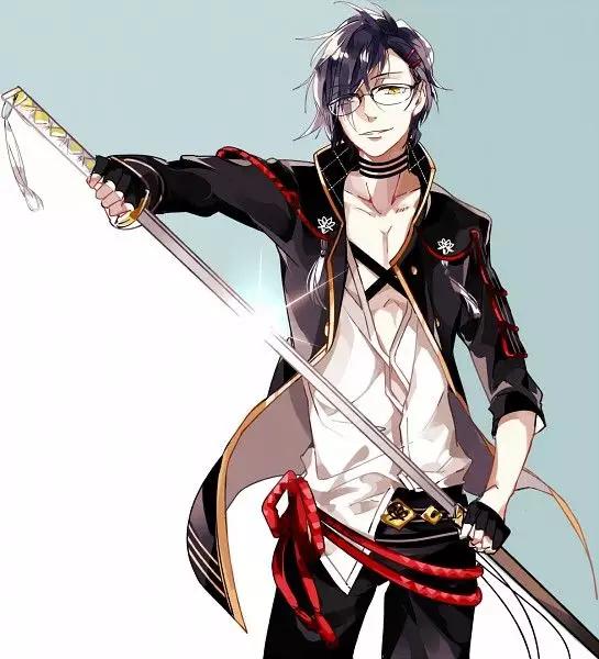 二次元紫瞳男生,二次元紫发帅哥图片