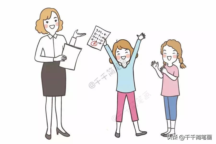 人物创意简笔画儿童,家长特色简笔画