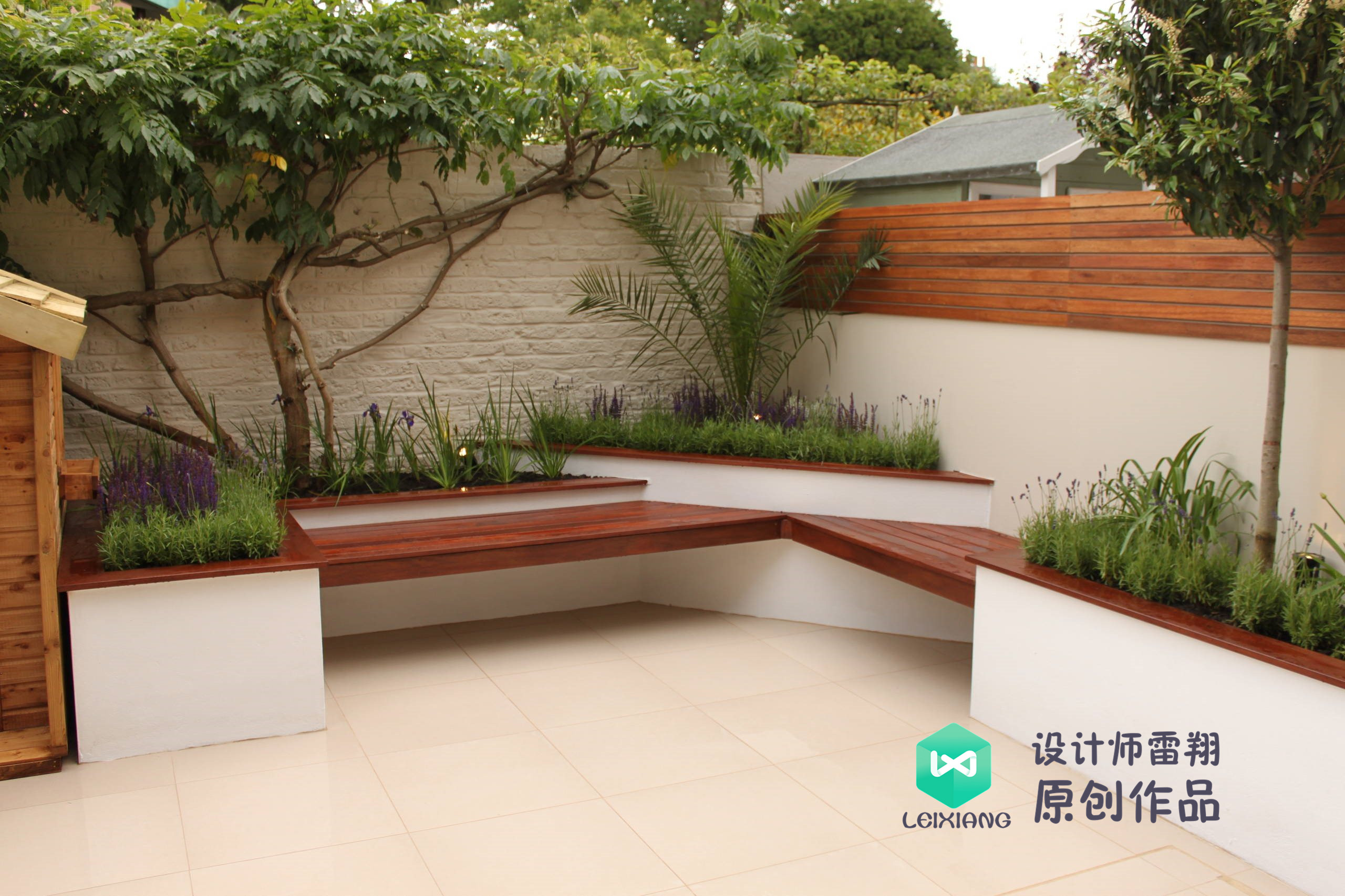 庭院防腐木颜色搭配效果图,庭院怎么铺装防腐木