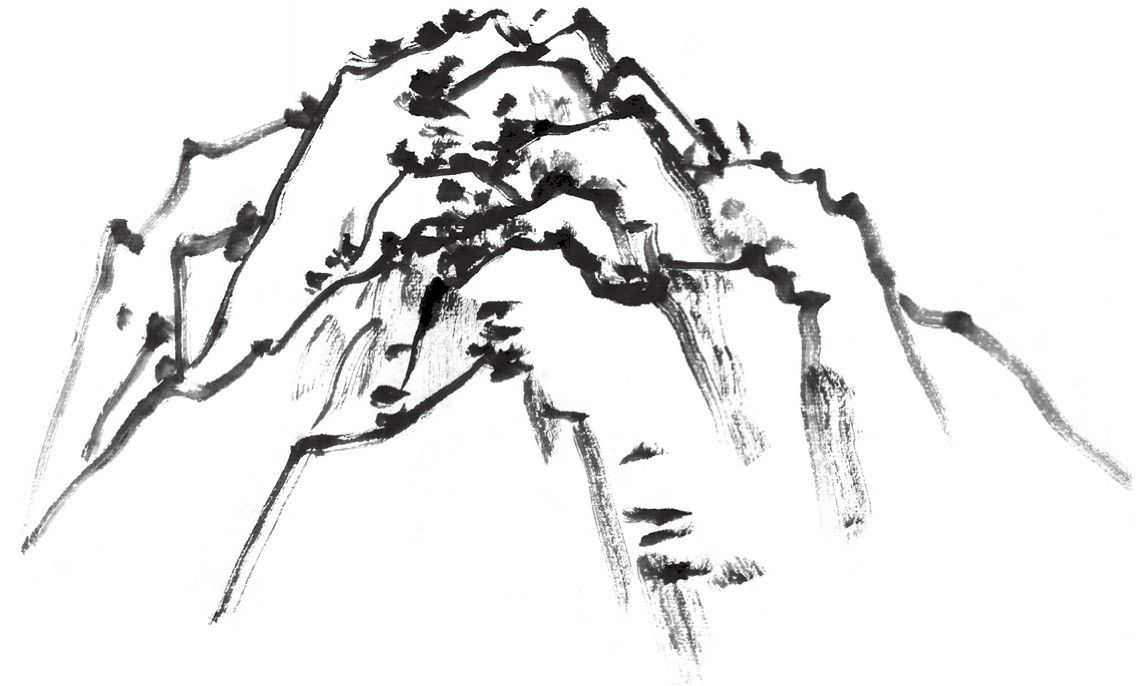 山简单画法素描,山简单又好看的画