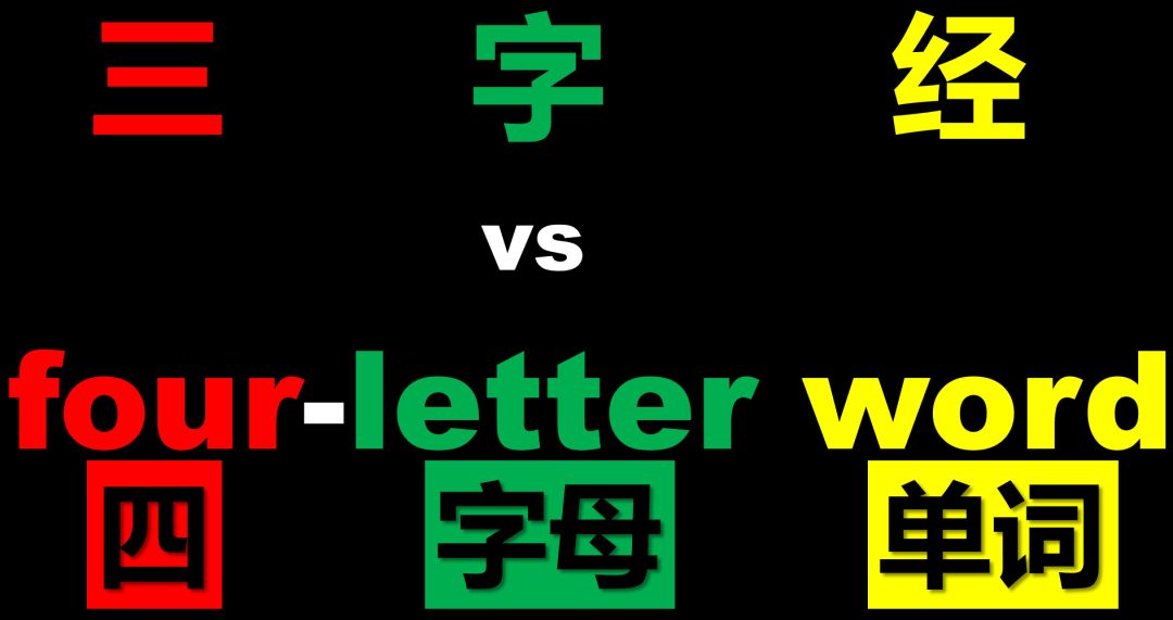 “三字经”的国骂和“四字母”的英语粗口