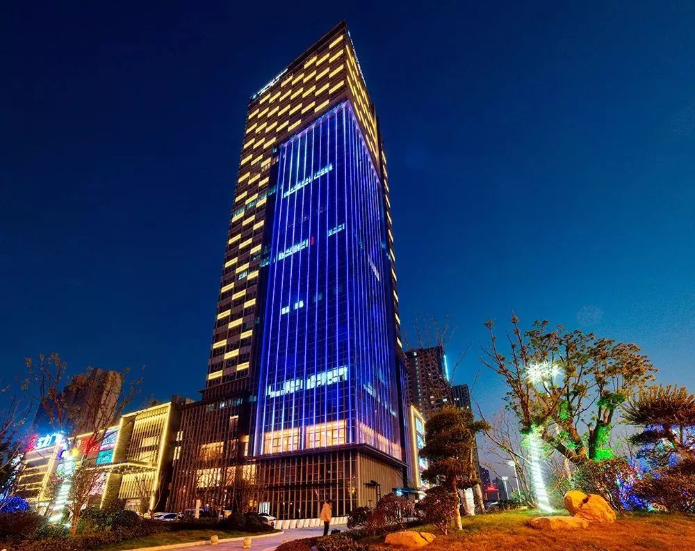 阜阳温德姆至尊豪廷大酒店航拍,阜阳宝龙温德姆至尊豪廷大酒店