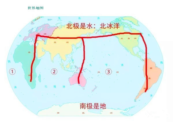 世界地图上的七大洲的分界线,世界地图划分七大洲四大洋的由来