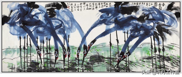 国画大师黄永玉荷花作品欣赏,国画前十名大师级画家作品