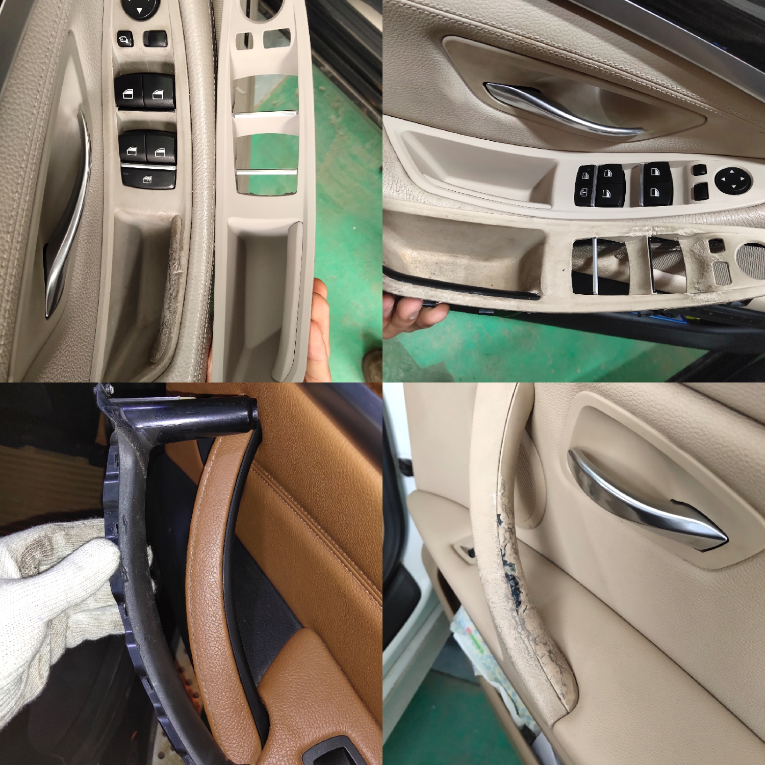 宝马525车门把手的塑料老化,宝马门内拉手橡胶老化怎么解决