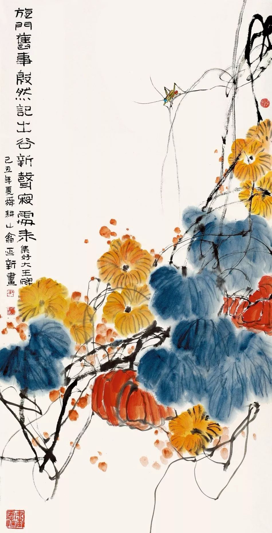 齐白石水墨小品欣赏,齐白石虫草长卷