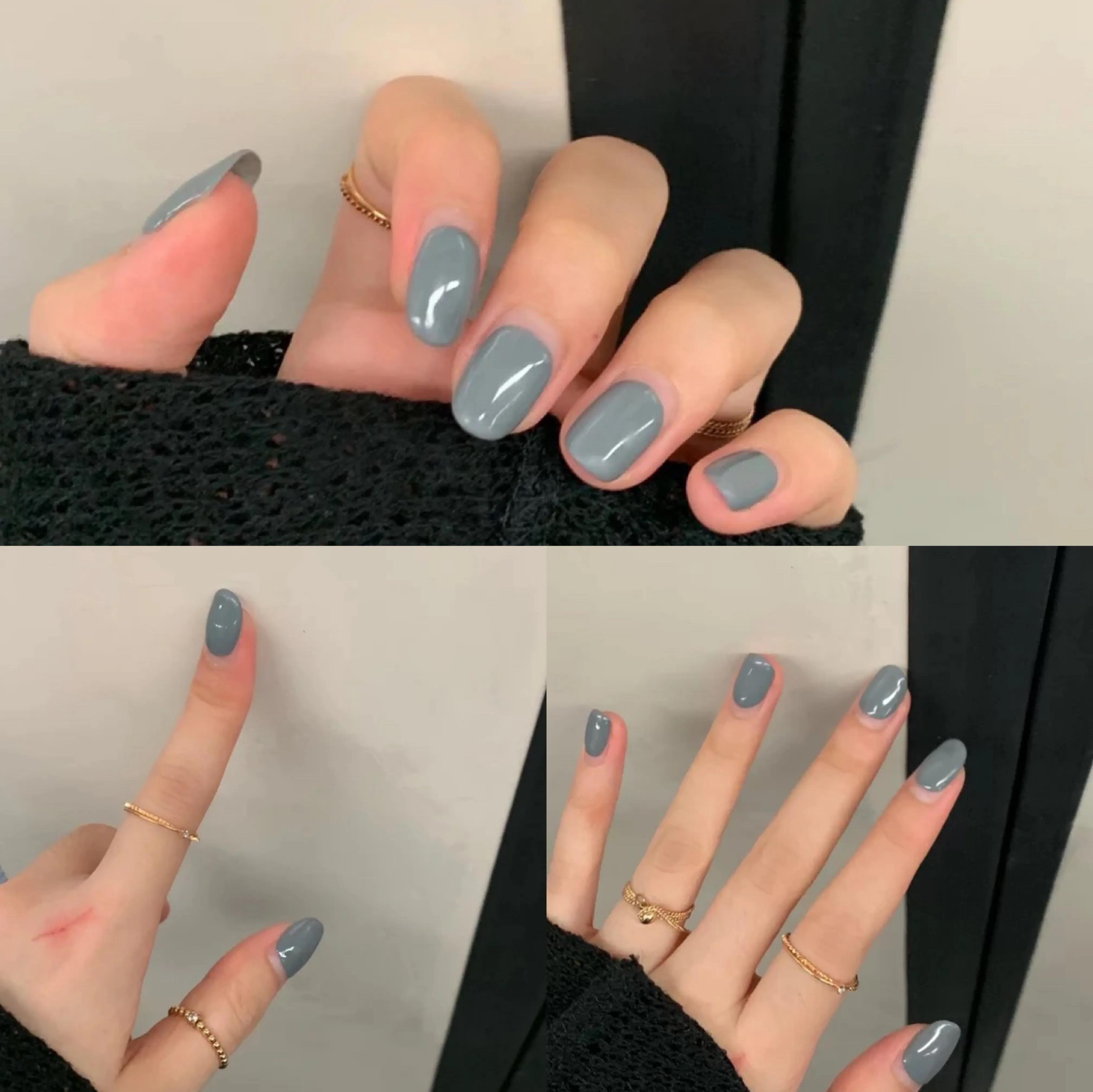 夏日纯色显白美甲颜色,2021最火美甲显白颜色短指甲纯色