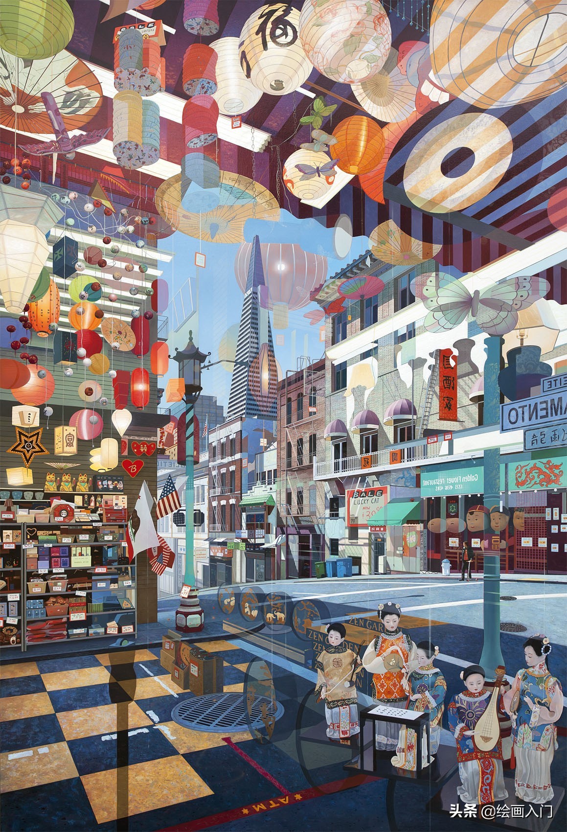 人肉相机艺术家，用最传统的方式绘制超写实风格城市风景，惊人