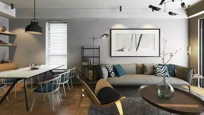 人字木地板装修效果图,石塑木地板装修效果图