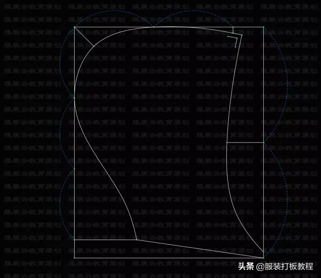 大海服装落肩袖卫衣裁剪图,100码幼童落肩袖卫衣裁剪方法