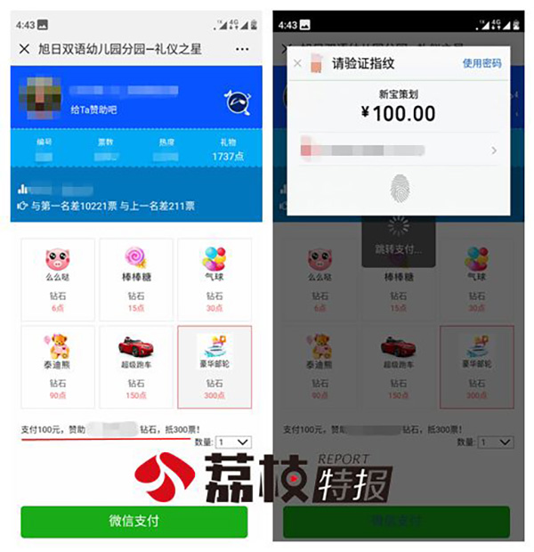 幼儿园搞萌娃评比家长重金刷排名园方：未获利