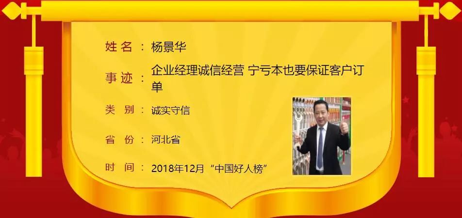 2019年1月中国好人榜河北,点赞中国好人榜