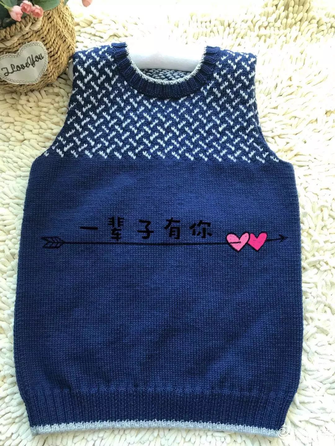 三四岁女宝提花毛衣棒针编织教程,女宝宝双色提花毛衣的编织教程