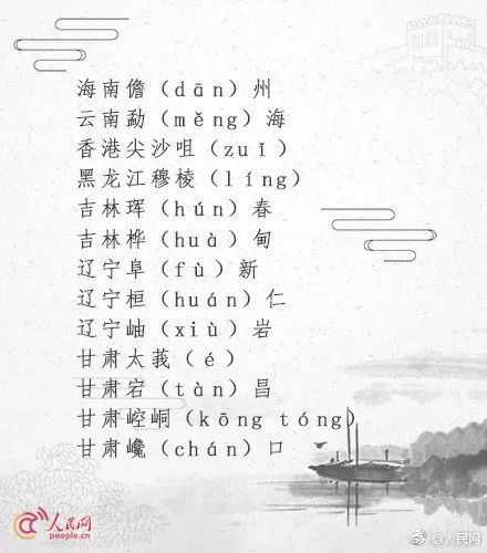 最容易读错的120个地名,一读就错的地名大全集