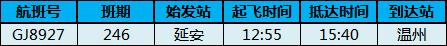 乐清机场最新航班信息,温州机场最新航班取消信息