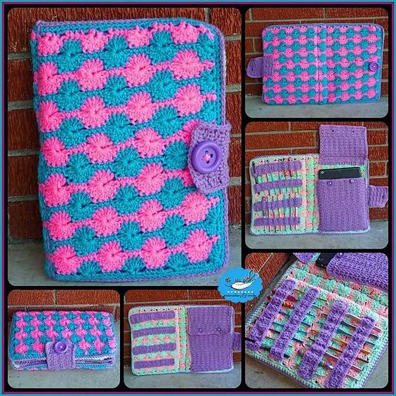 笔收纳袋小布袋,毛线钩笔袋的编织教程