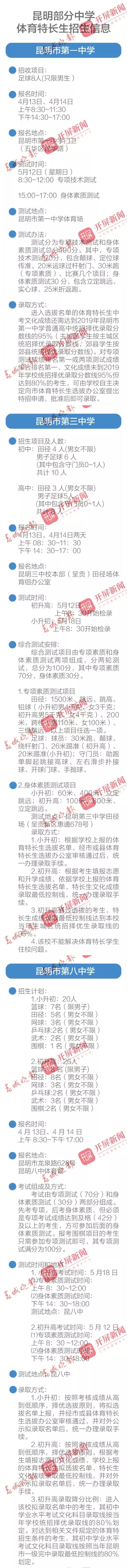 2020昆明体育特长生报名,昆明体育特长生招生怎么报名