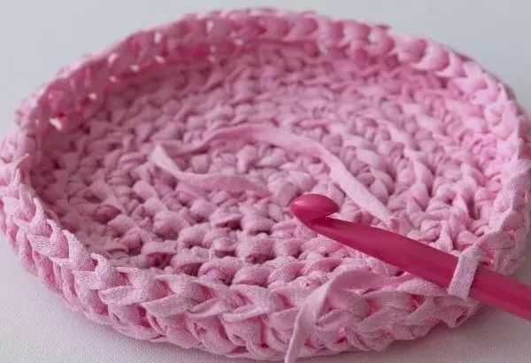 钩针收纳篮编织图解,钩针储物篮的图解